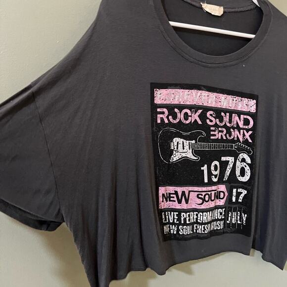 altar'd state top punk music jersey knit top oversized size medium - Picture 3 of 6